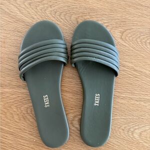 TKEES Women's Slide Sandals - Dark Green